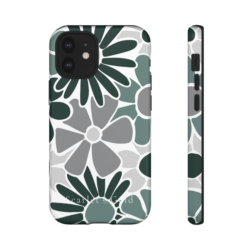 The Green & Grey Floral | Phone Case