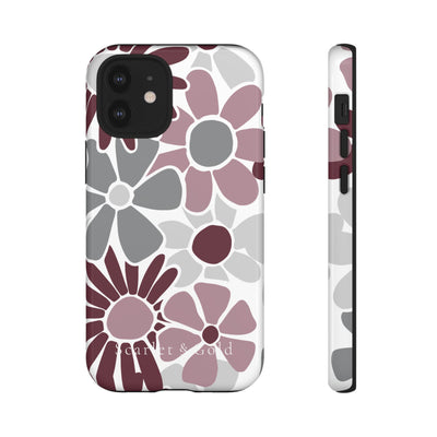 The Maroon & White Floral | Phone Case