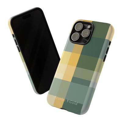 The Green & Gold Plaid | Phone Case