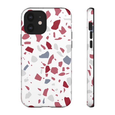 The Crimson & White Terrazzo | Phone Case