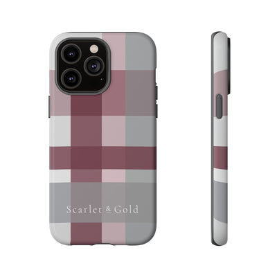 The Maroon & White Plaid | Phone Case