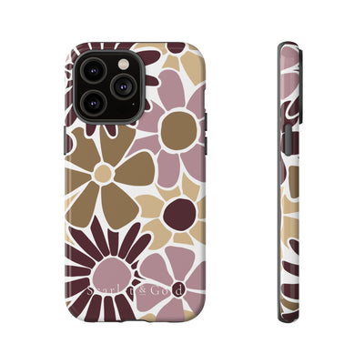 The Maroon & Gold Floral | Phone Case