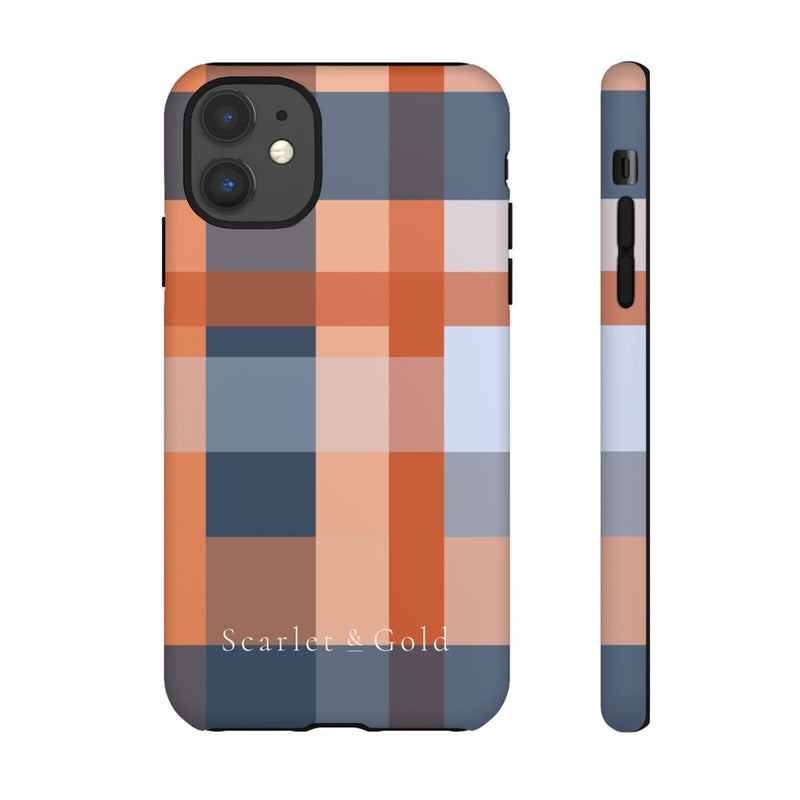 The Orange & Blue Plaid | Phone Case