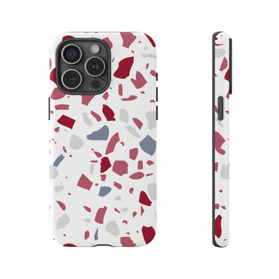 The Crimson & White Terrazzo | Phone Case