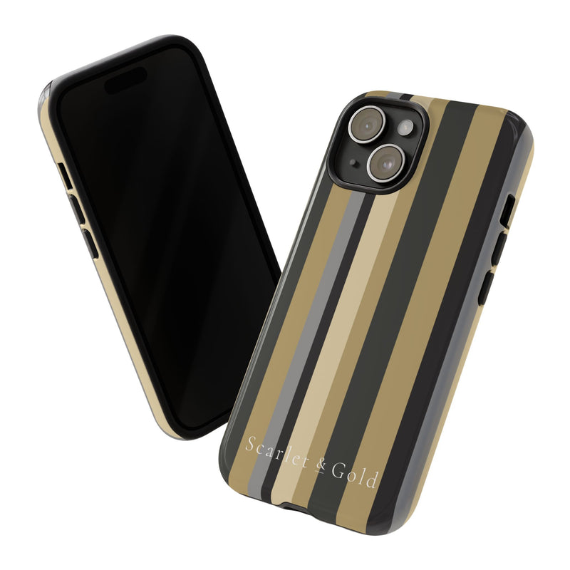 The Black & Gold Stripes | Phone Case