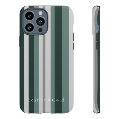 The Green & Grey Stripes | Phone Case