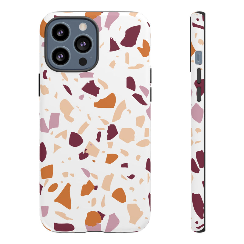 The Maroon & Orange Terrazzo | Phone Case