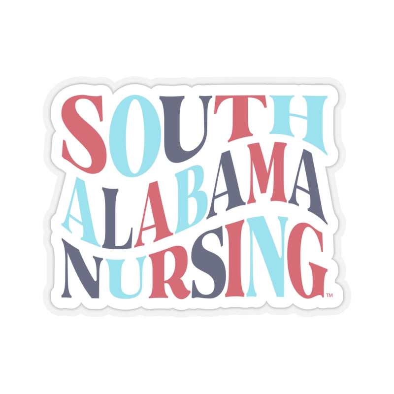 Wavy South Alabama Nursing | Sticker