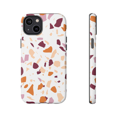 The Maroon & Orange Terrazzo | Phone Case