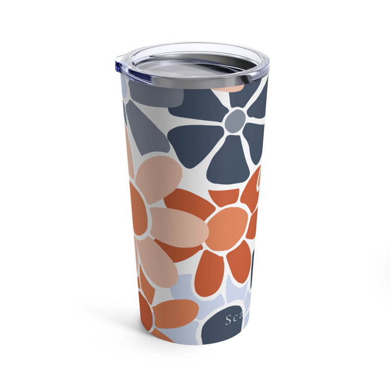 The Orange & Blue Floral | 20oz Tumbler