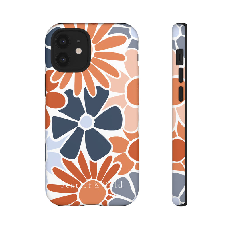 The Orange & Blue Floral | Phone Case