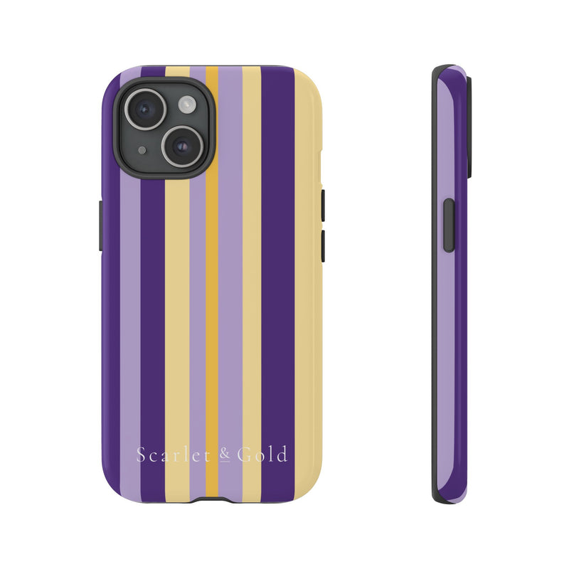 The Yellow & Purple Stripes | Phone Case