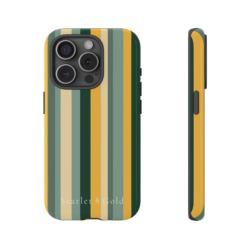 The Green & Gold Stripes | Phone Case