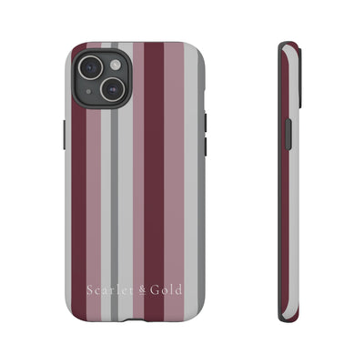 The Maroon & White Stripes | Phone Case