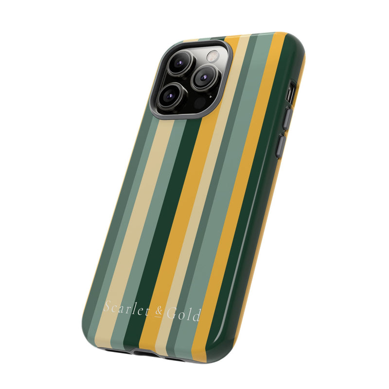 The Green & Gold Stripes | Phone Case