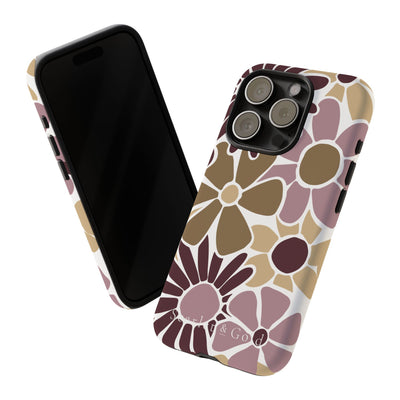 The Maroon & Gold Floral | Phone Case