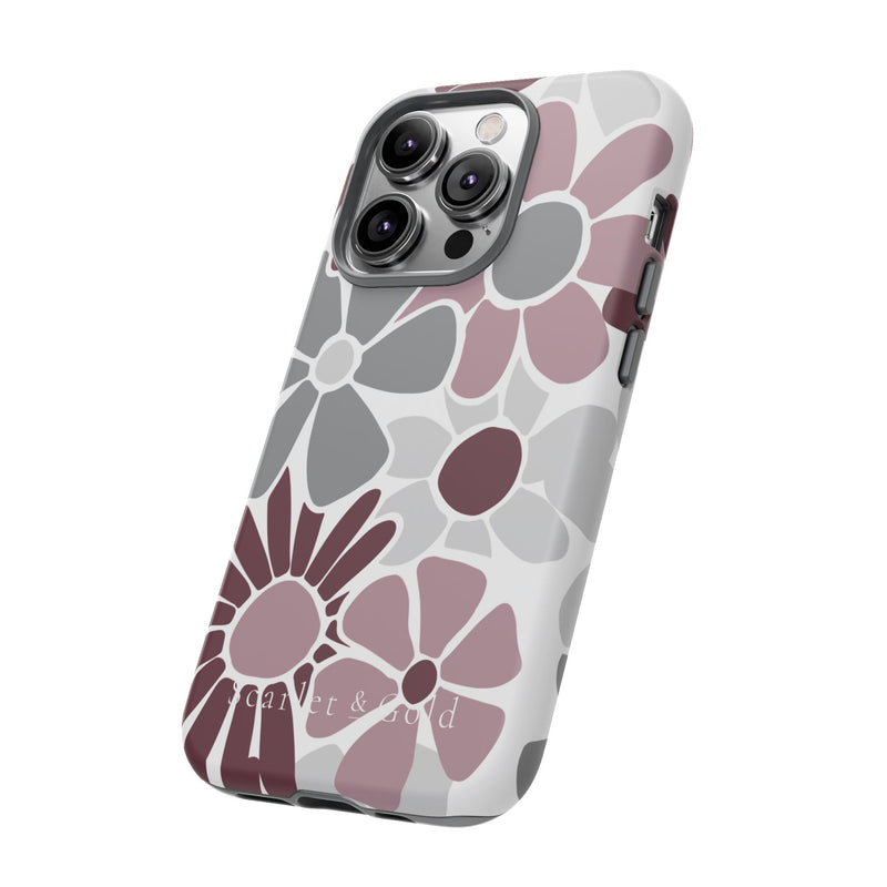 The Maroon & White Floral | Phone Case