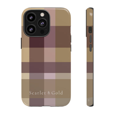 The Maroon & Gold Plaid | Phone Case