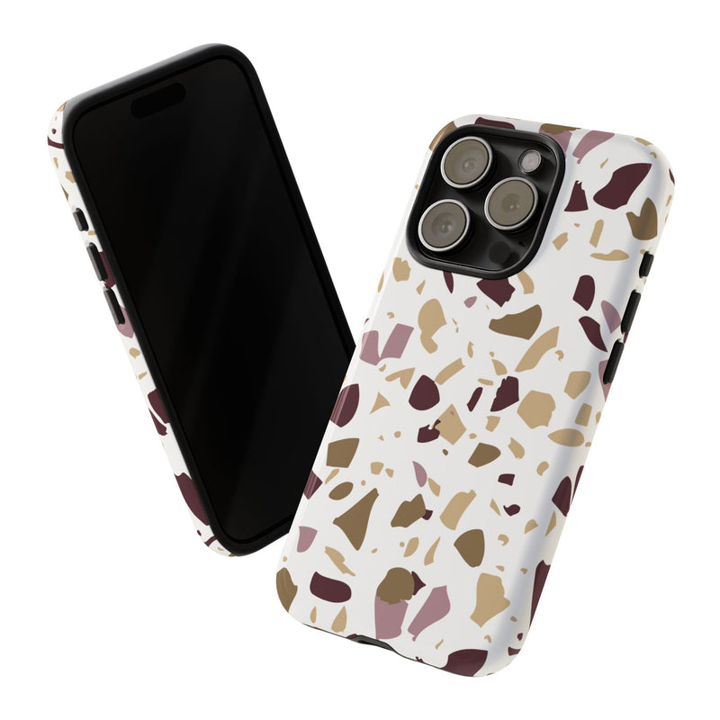 The Maroon & Gold Terrazzo | Phone Case