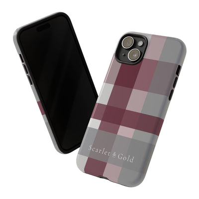 The Maroon & White Plaid | Phone Case