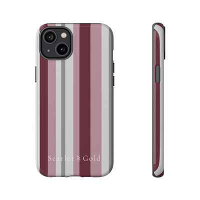 The Maroon & White Stripes | Phone Case