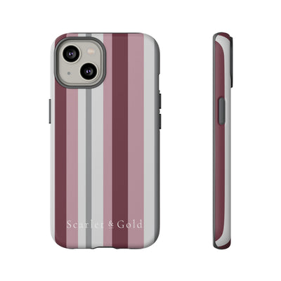 The Maroon & White Stripes | Phone Case