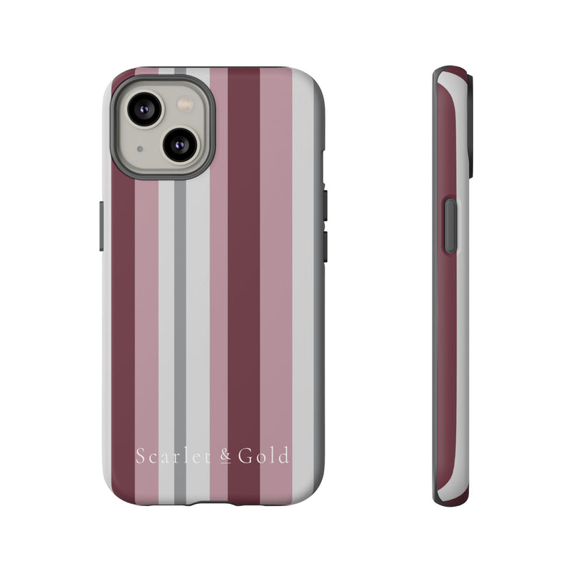 The Maroon & White Stripes | Phone Case