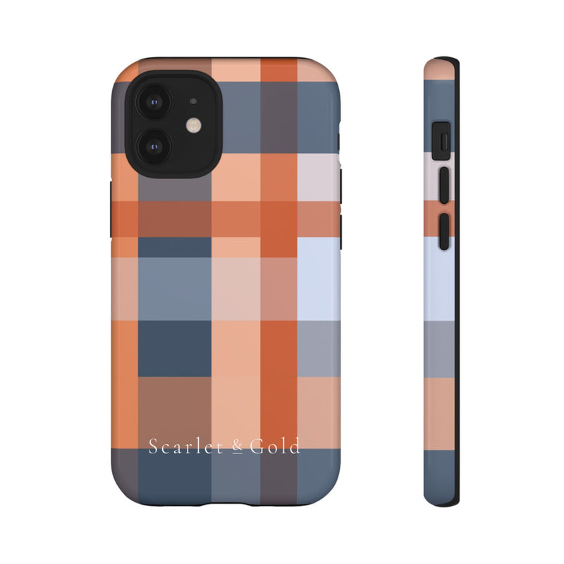 The Orange & Blue Plaid | Phone Case