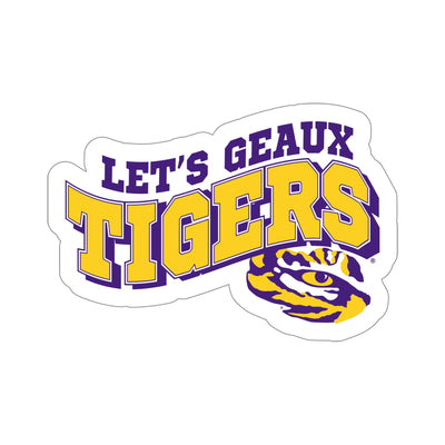 The Wavy Let's Geaux Tigers Tiger Logo | Sticker