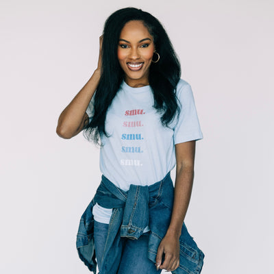 The SMU Repeat | Baby Blue Oversized Tee