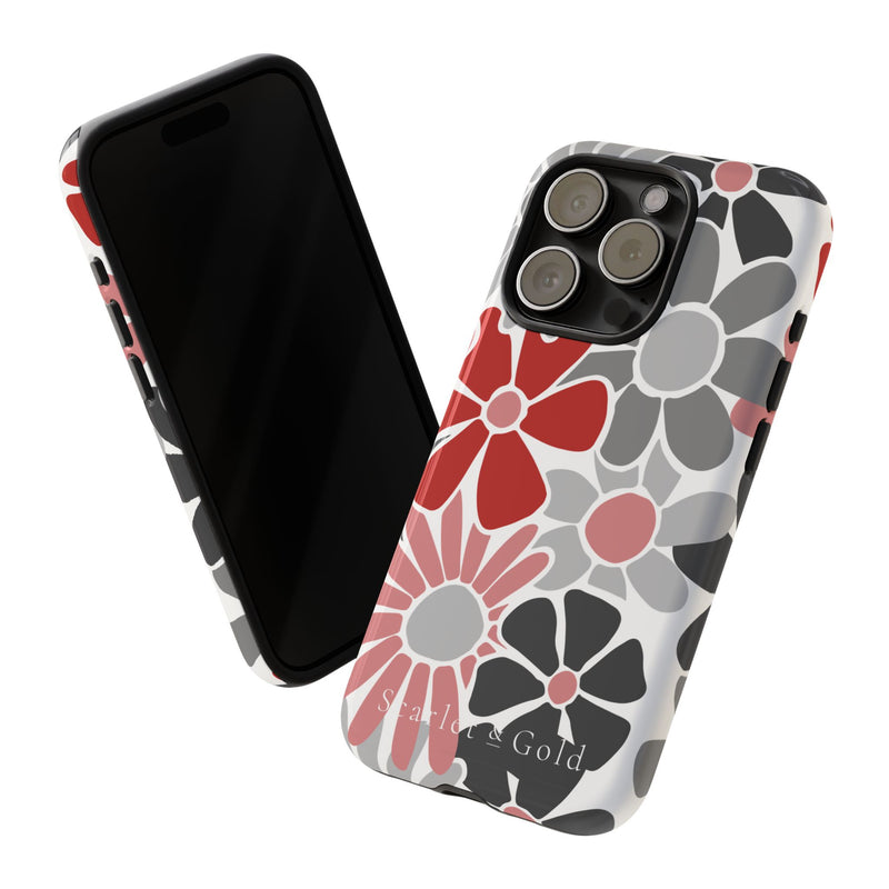 The Red & Black Floral | Phone Case