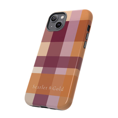 The Maroon & Orange Plaid | Phone Case