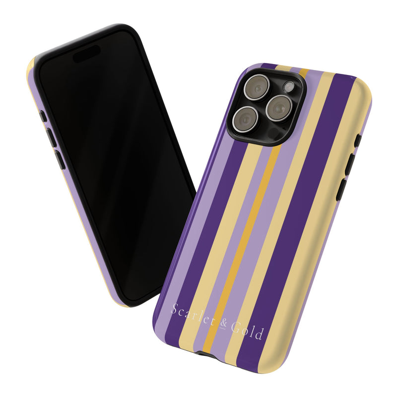 The Yellow & Purple Stripes | Phone Case