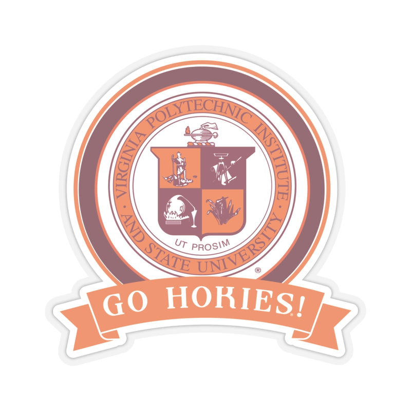 The Go Hokies Circle Banner | Sticker