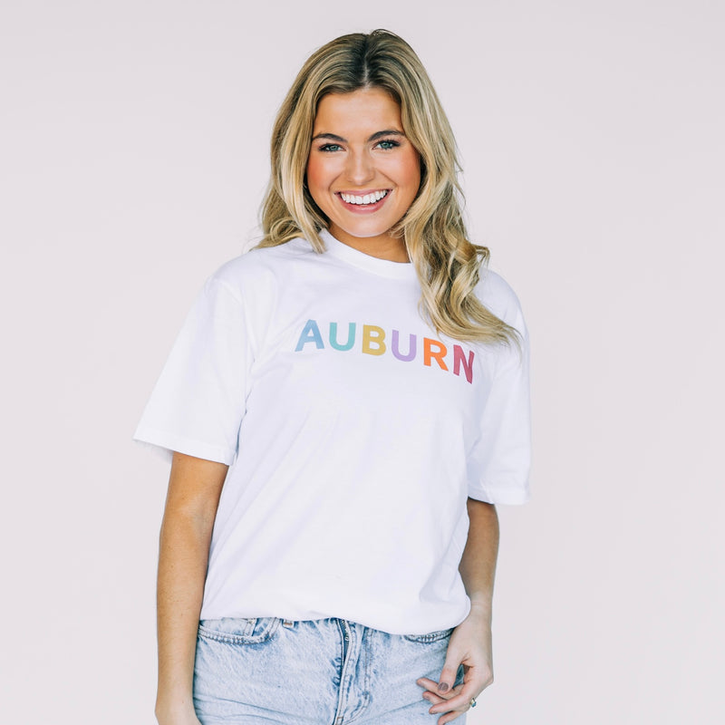 The Auburn Multi | White Tee