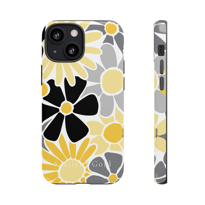 The Yellow & Black Floral | Phone Case