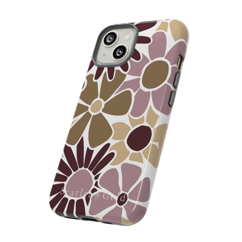 The Maroon & Gold Floral | Phone Case