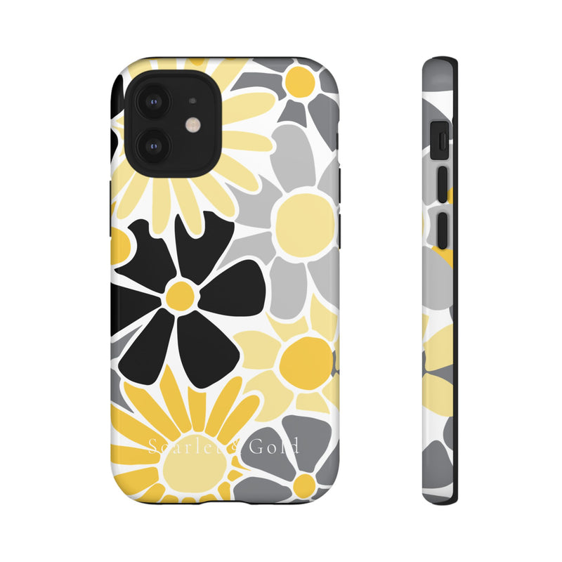 The Yellow & Black Floral | Phone Case