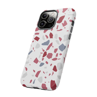 The Crimson & White Terrazzo | Phone Case