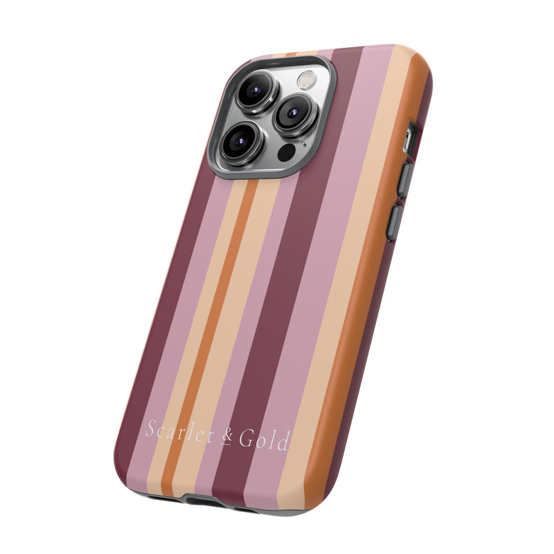 The Maroon & Orange Stripes | Phone Case