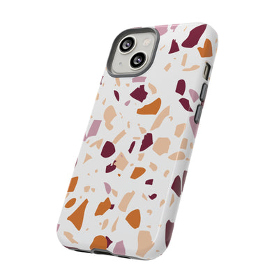 The Maroon & Orange Terrazzo | Phone Case