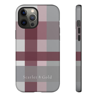 The Maroon & White Plaid | Phone Case