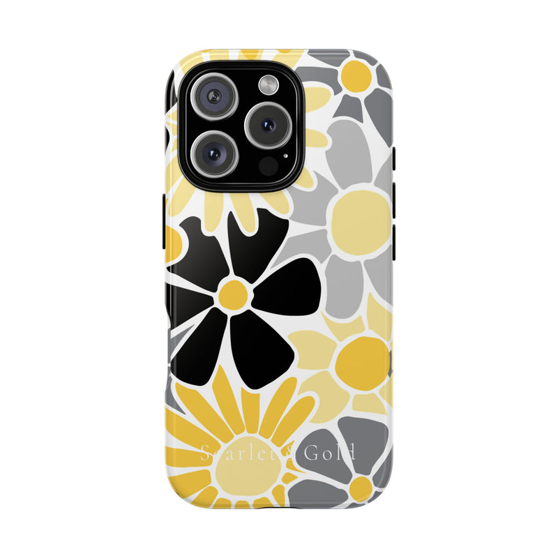 The Yellow & Black Floral | Phone Case