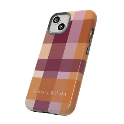 The Maroon & Orange Plaid | Phone Case