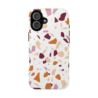 The Maroon & Orange Terrazzo | Phone Case