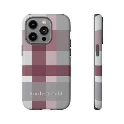 The Maroon & White Plaid | Phone Case