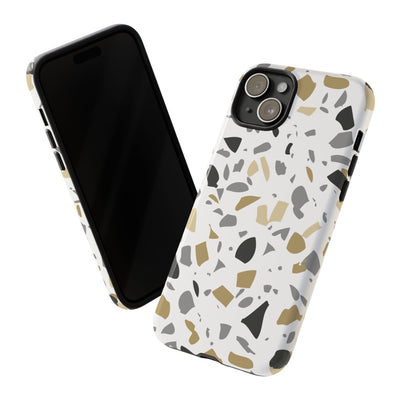 The Black & Gold Terrazzo | Phone Case