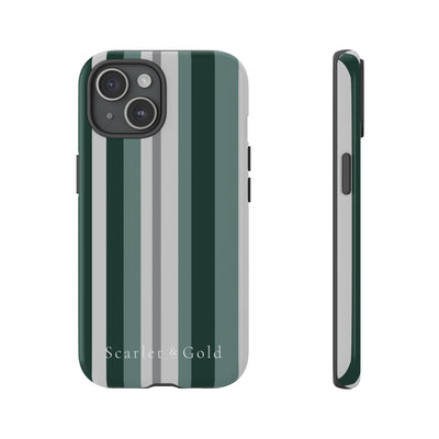 The Green & Grey Stripes | Phone Case