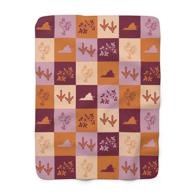 The Maroon & Orange All The Things | Sherpa Fleece Blanket