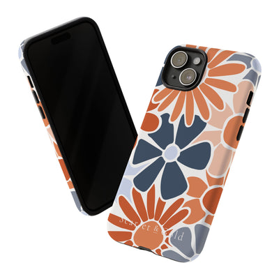 The Orange & Blue Floral | Phone Case